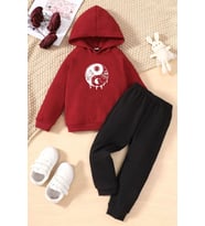 Çocuk Yin & Yang Eşofman Takımı (Siyah)