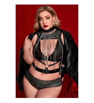 Boyundan Zicirli Asıklı Göğüs Harness (Kırmızı)