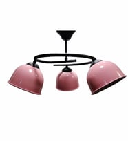 RİOLİGHT MODERN ÜÇLÜ PEMBE BAŞLIK GENÇ,ÇOCUK,YATAK ODASI METAL SARKIT AVİZE  (Siyah)