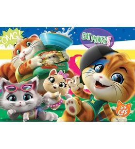 100 Parça Cats Puzzle - Çocuklar İçin Eğitici Yapboz
