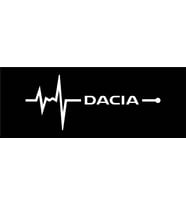 Kelebek cam Dacia Nabız Kalp atışı sticker 2 adet