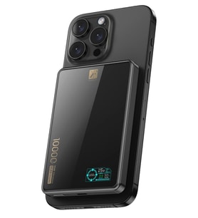 Pw598 10.000 Mah Dijital Göstergeli 20W Type-C 15W Kablosuz Şarj Pd Hızlı Şarj Magsafe - Siyah
