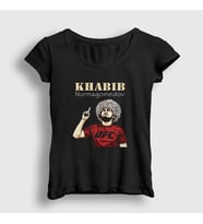 Presmono Kadın Siyah Ufc Khabib Nurmagomedov T-Shirt 313141tt