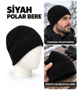 Unisex Polar Bere, Kadın ve Erkek Uyumlu, Kışlık Yumuşak Polar Bere