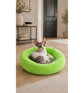 Yumuşak Peluş Ponçik Wellsoft Kaydırmaz Tabanlı Kedi ve Köpek Yatağı