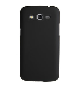 Galaxy Grand 2 G7100 ile Uyumlu Sert Kauçuk Kılıf Siyah