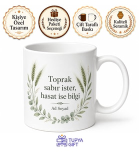 Bereketli Toprakların Uzmanı Ziraat Mühendisi Kahve Kupası Hediye Bardak