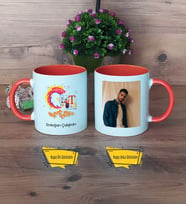 Grafiker Kupa Bardak Turuncu Fotoğraflı Grafikere Hediye