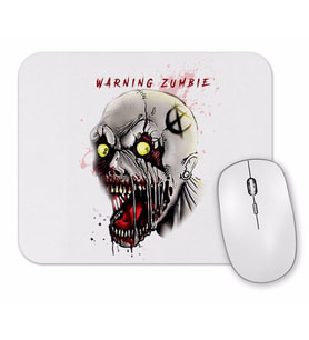 Warning Zumbie Mouse Pad
