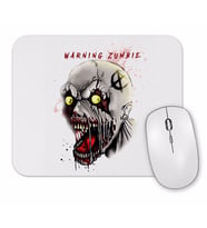 Warning Zumbie Mouse Pad