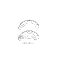 OPEL ZAFIRA- 99/04; ARKA FREN PABUCU 1,6/1,8/2,0 (114,3X40)(FMK) 1605064 791-6360AF