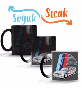 Bmw M3 E30 Dtm Sihirli Kupa Bardak Porselen