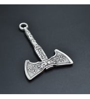 Viking Run Sembol Balta Kolye Ucu - Antik Gümüş Kaplama - Kod:67
