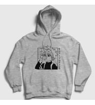 Presmono Unisex Gri Killua Anime Hunter X Hunter Kapüşonlu Sweatshirt 238848tt (Gri)