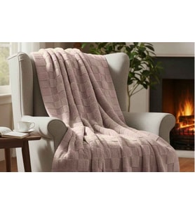 Merinos Fiona Stonecube Soft Battaniye 150X220 Pudra