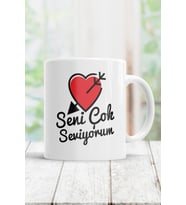Seni Çok Seviyorum Kupa Bardak