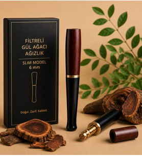 Pipsan Kalıcı Filtreli Gül Ağacı Ağızlık ( Slim)