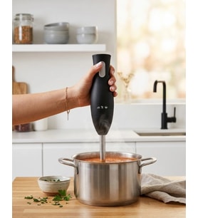 Paslanmaz Çelik Blender Ayağına Sahip Ergonomik El Blenderı