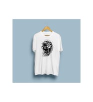 Oversize Siyah Aslan Tasarım unisex T-shirt