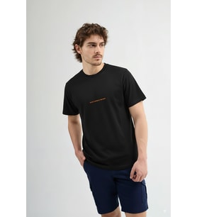 Eduardo 84004 Regular Fit Baskılı Siyah Erkek Basic T-Shirt