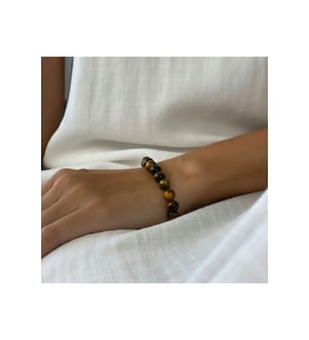A+ KALİTE  Eşsiz Taşın Büyüsü: Kaplan Gözü Doğal Taş Bileklik > Sertifikalı - Handcrafted