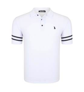 T8585 DEWBERRY ERKEK T-SHIRT-KAR BEYAZ