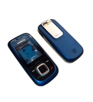 Nokia 2680s Full Kasa Kapak Tuş Takımı Nokia 2680s Uyumlu Mavi Renk Orta Kasa Ön Kapak Arka Kapak