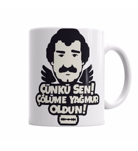 çünkü sen çölüme yağmur oldun Kupa Bardak Porselen