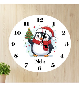 Penguenli Hediye Duvar Saati