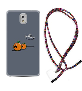Samsung Note 3 4 5 8 9 20 Ultra 10 Lite Kılıf Boyun Asklı Rasta Silikon Orange Escape 1374