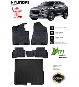 Hyundai Tucson 2014 Araca Özel 3D Paspas Ve 3D Bagaj Havuzu