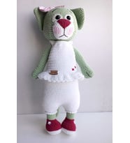 Kedi Fırfır Amigurumi Organik Oyuncak