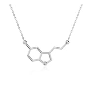 Serotonin Mutluluk Hormonu Beyaz Gümüş Kolye