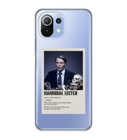 Xiaomi Mi 11 Lite Uyumlu Hannibal Lecter Minimalist Poster Desenli Şeffaf Telefon Kılıfı