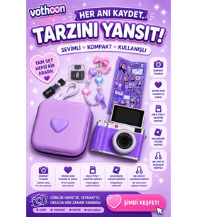 4K Çantalı Dijital Retro Video Kamera 48MP 16X Zoom Işıklı (32GB) Kart Dijital Fotoğraf Makinesi