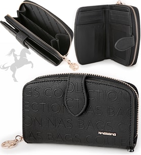 NAS ÇANTA Yeni Sezon Nas Bag 's Kadın Cüzdan Siyah Gofraj bty005cz