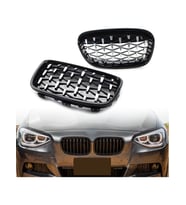 Bmw F20 2011-2014 Uyumlu Parlak Siyah Diamond Ön Panjur