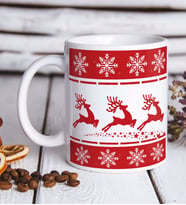 BK Gift Yılbaşı Tasarımlı Beyaz Kupa Bardak-6