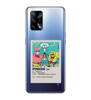 Oppo A74 Uyumlu Sunger Bob Minimalist Poster Desenli Şeffaf Telefon Kılıfı