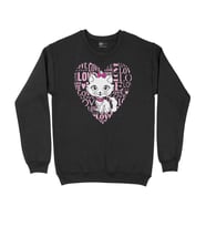 Tatlı Kedicik Siyah Sweatshirt