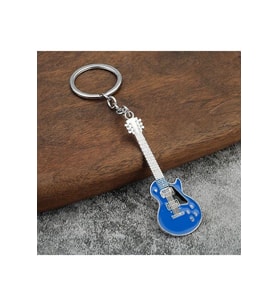 Gitar Mavi Gitarist Hediye Anahtarlık veya Çanta Süsü (Çok Renkli)