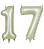 17 Rakam Folyo Balon Yeşil Rengi (76 cm)