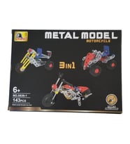 AKILLIELMA-KIZILKAYA KZL-X639-1 ARAÇLI 3İN1 MOTORCYCLE METAL LEGO (Çok Renkli)