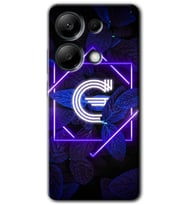 Redmi Note 13 Pro 4G Kılıf HD Desen Baskılı Kılıf - Dark Neon Yaprak G Harfi