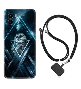 Vivo Y15S Y32 Y33S Y51 Y53S Kılıf Boyun Askılı Silikon Old Owl 1649