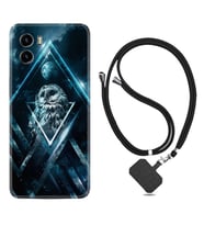 Vivo Y15S Y32 Y33S Y51 Y53S Kılıf Boyun Askılı Silikon Old Owl 1649