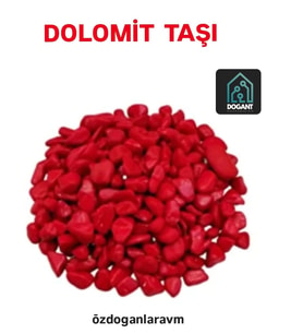 Ada Saksı Bahçe Dekor Süs Akvaryum Peyzaj  Kırmızı  Taşı 2 Kg