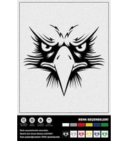 SİNİRLİ KARTAL STICKER 15 x 13 cm