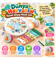 Dünya Hayvanları Temalı Ahşap Müzik Seti