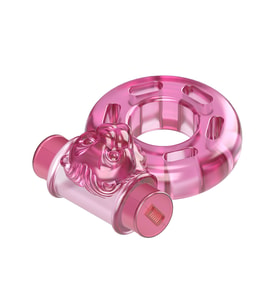 River World Pembe Renkte Titreşim Özelliği Olan 4,5 cm x 3,5 cm Harika Silikon Pe nis Halkası Yüzüğü